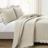 Quilt Bedding Sets * | Cheapest Lush Decor 3Pc Ella Lace Ruffle Quilt Set Lush Decor