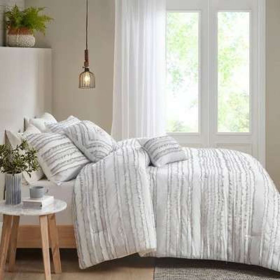 Bedding Collections * | New Urban Habitat Jordan Cotton Clip Jacquard Bedding Collection