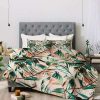 Comforter Bedding Sets * | Hot Sale Marta Barragan Camarasa Tropical Leaf Desert Comforter & Sham Set Green Deny Designs