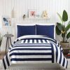 Quilt Bedding Sets * | Budget Ampersand For Makers Collective 3Pc Block Stripe Quilt & Sham Set Blue