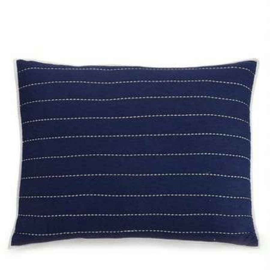 Quilt Bedding Sets * | Budget Ampersand For Makers Collective 3Pc Block Stripe Quilt & Sham Set Blue