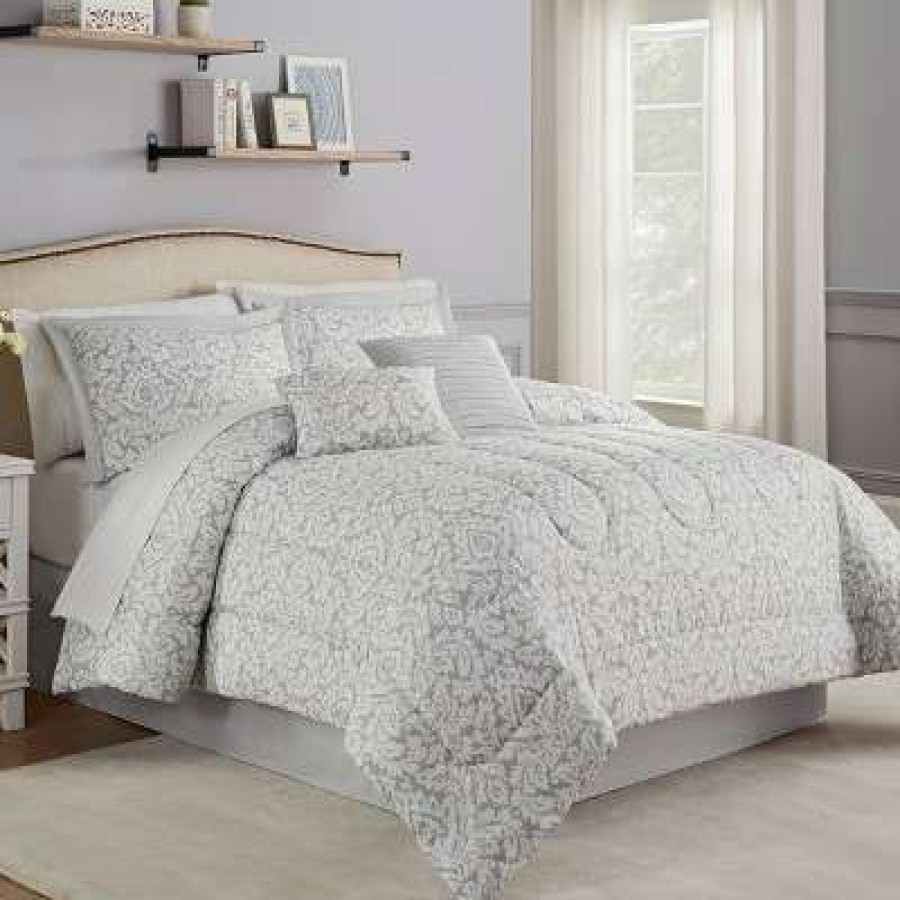 Bedding Collections * | Budget Waverly Dashing Damask Bedding Collection