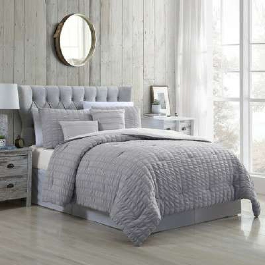 Comforter Bedding Sets * | Best Reviews Of Modern Threads 5-Piece Seersucker Comforter Set.