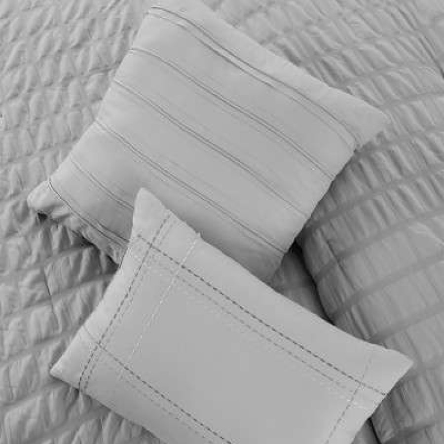 Comforter Bedding Sets * | Best Reviews Of Modern Threads 5-Piece Seersucker Comforter Set.