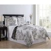 Comforter Bedding Sets * | Best Pirce 8Pc Leaf Bed In A Bag Comforter Set Black & White Vcny Home