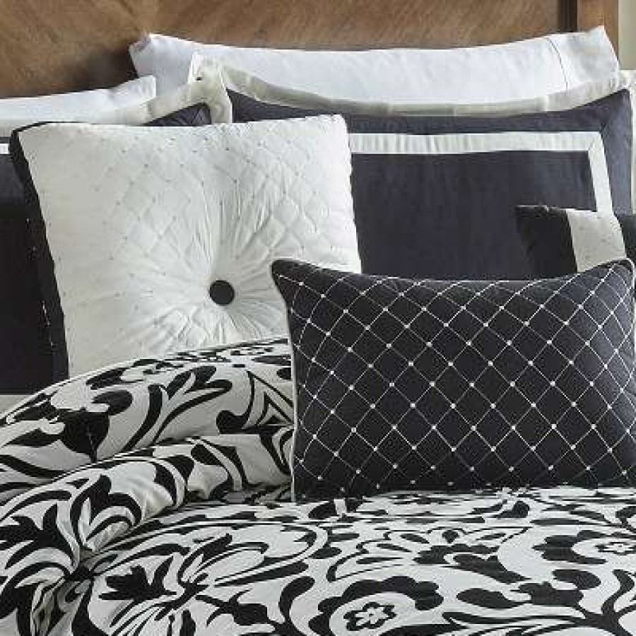 Comforter Bedding Sets * | Discount Becca Comforter Set Riverbrook Home Black/White