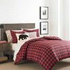 Duvet Cover Bedding Sets * | Outlet Mountain Plaid Duvet Cover And Sham Set Red Eddie Bauer