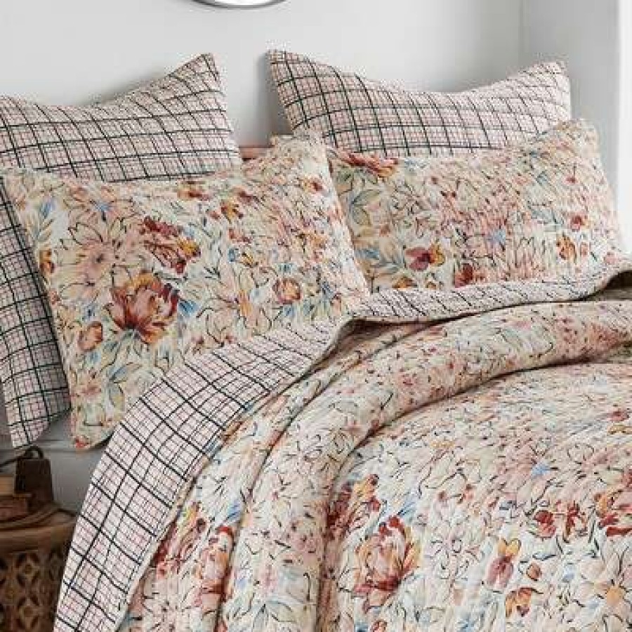 Quilt Bedding Sets * | Top 10 Leonora Pink Quilt Set Levtex Home