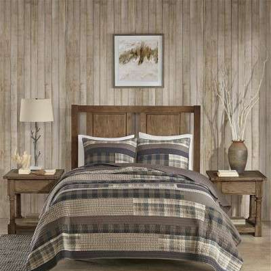 Quilt Bedding Sets * | Best Sale Woolrich Winter Plains Quilt Mini Set Taupe