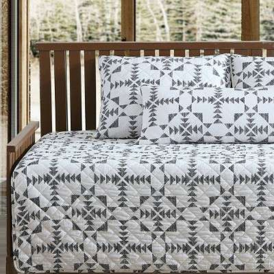 Quilt Bedding Sets * | Deals 39" X 75" Arrowhead Daybed Quilt Bonus Set Charcoal Eddie Bauer