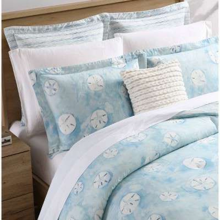 Comforter Bedding Sets * | Promo Seaside Sand Dollar Comforter Set Poppy & Fritz Blue