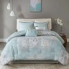 Comforter Bedding Sets * | Coupon Madison Park Leslie Reversible Cotton Sateen Comforter Set 7Pc