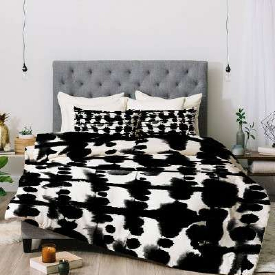 Duvet Cover Bedding Sets * | Cheap Jacqueline Maldonado Parallel Duvet Set Deny Designs White