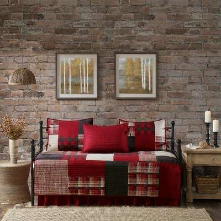 Comforter Bedding Sets * | Best Reviews Of Woolrich Sunset 5 Piece Day Bed Cover Set Red