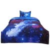 Comforter Bedding Sets * | Cheapest 2 Pcs Polyester Twin All-Season Galaxies Reversible Bedding Sets Galaxies Dark Blue Piccocasa