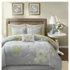 Comforter Bedding Sets * | Top 10 Cornell Floral Comforter And Sheet Set Gray Madison Park