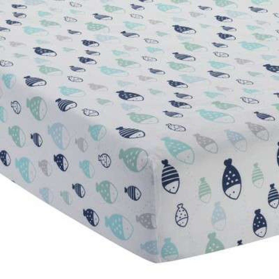 Quilt Bedding Sets * | New Lambs & Ivy Oceania 6-Piece Baby Crib Bedding Set Blue Ocean, Nautical, Aquatic, Whale, Octopus Theme