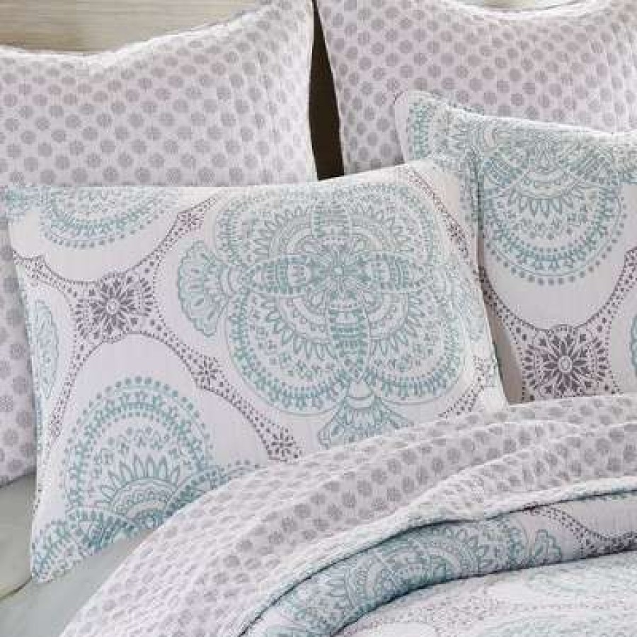 Quilt Bedding Sets * | Buy Shutters Blue Quilt Set Levtex Home