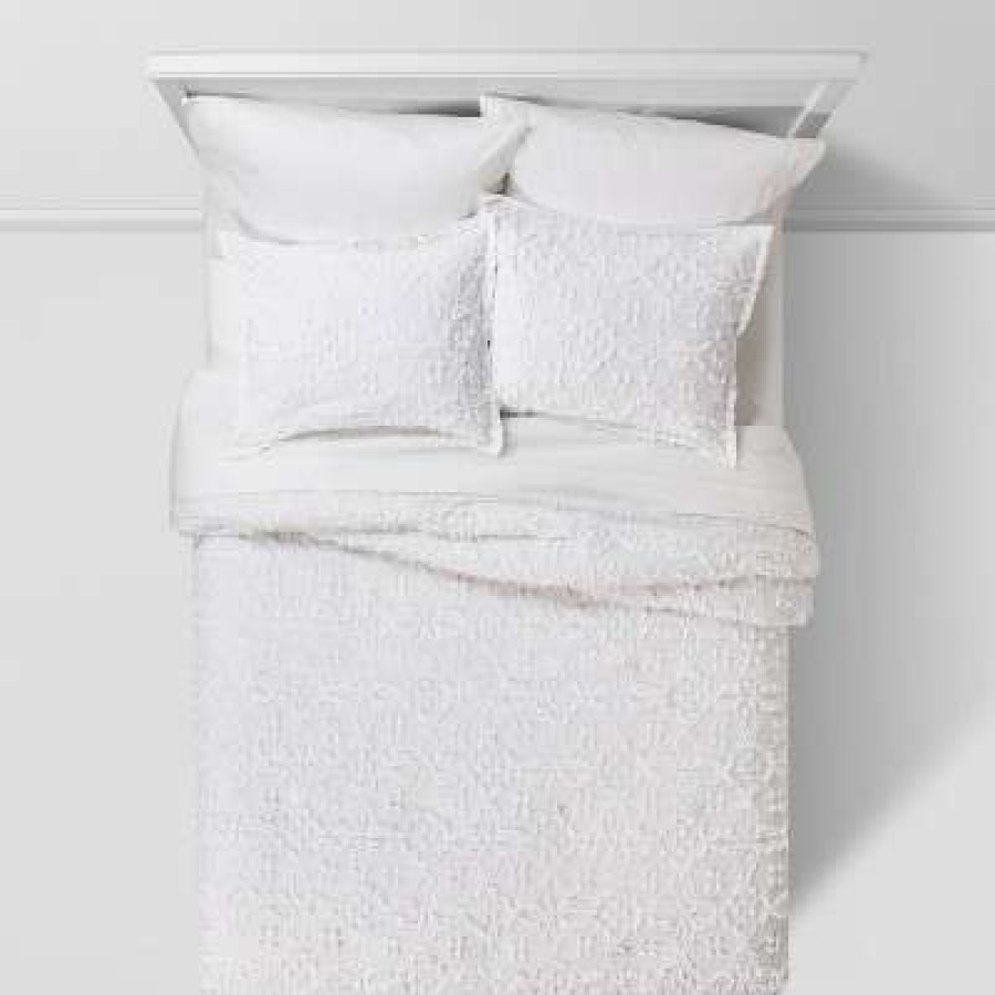 Comforter Bedding Sets * | Buy Clipped Chenille Comforter & Sham Set Threshold