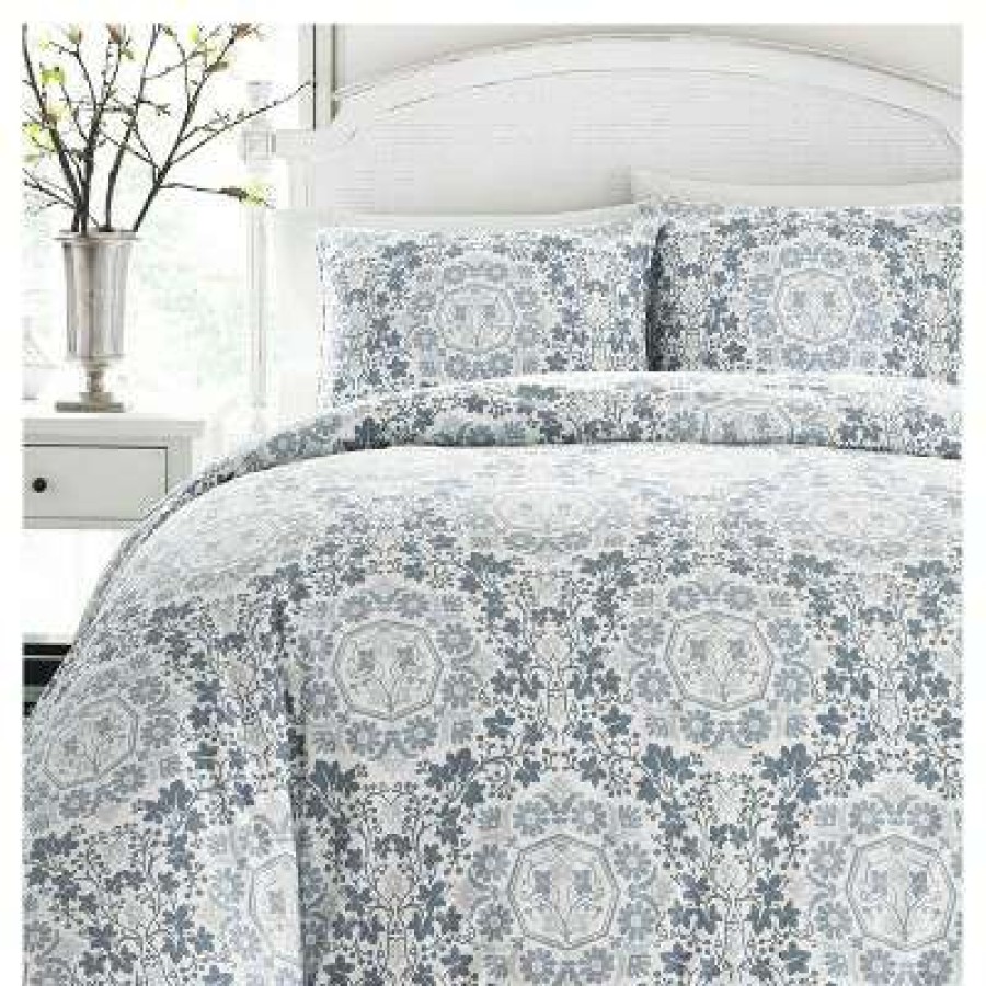 Duvet Cover Bedding Sets * | Best Pirce Pastel Blue Caldecott Duvet Cover Set Stone Cottage