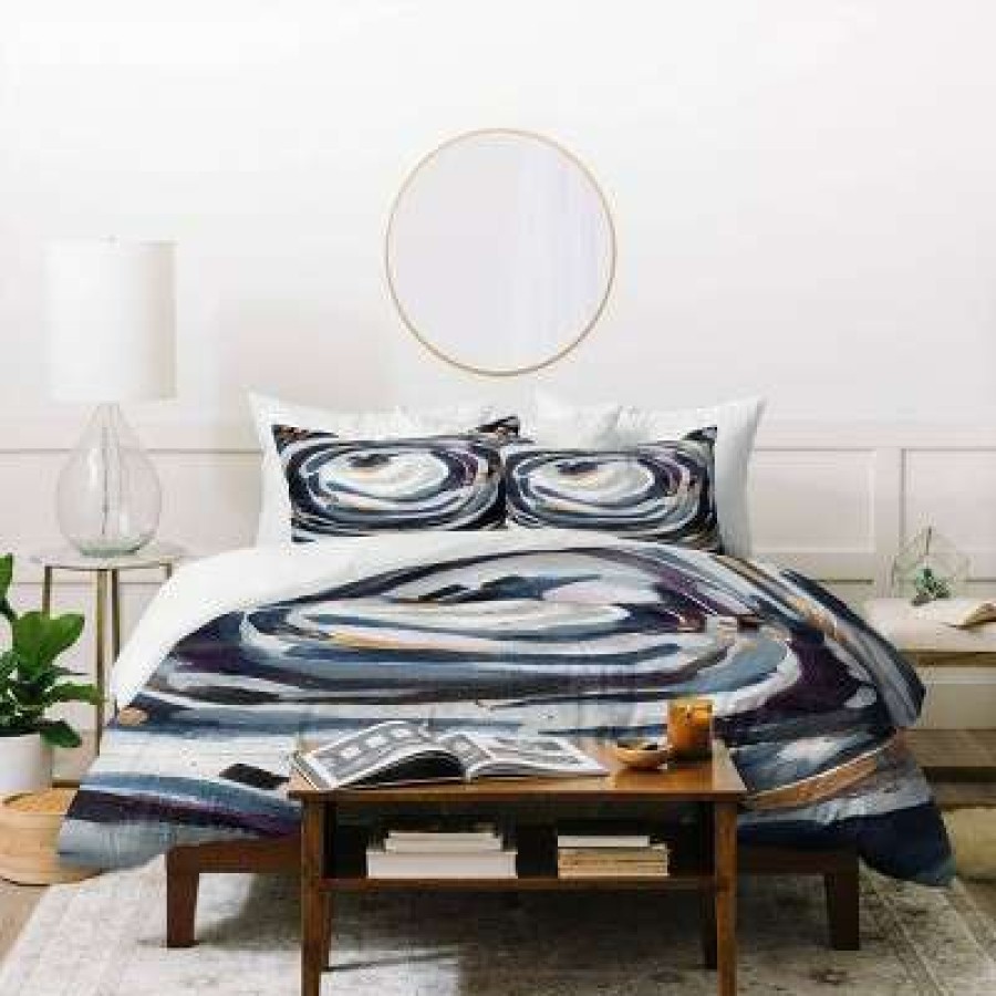 Duvet Cover Bedding Sets * | Coupon Laura Fedorowicz Bright Eyes Duvet Set Deny Designs Blue