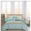 Comforter Bedding Sets * | Deals Intelligent Design Teal & Yellow Aneesa Global Print Comforter Set