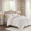 Duvet Cover Bedding Sets * | Brand New Madison Park 4Pc Pacifica Duvet Cover Set White