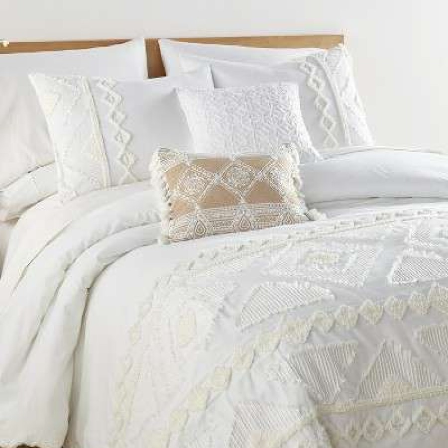 Quilt Bedding Sets * | Best Pirce Harleson Comforter Set Cream & White Levtex Home