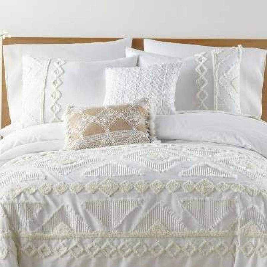 Quilt Bedding Sets * | Best Pirce Harleson Comforter Set Cream & White Levtex Home