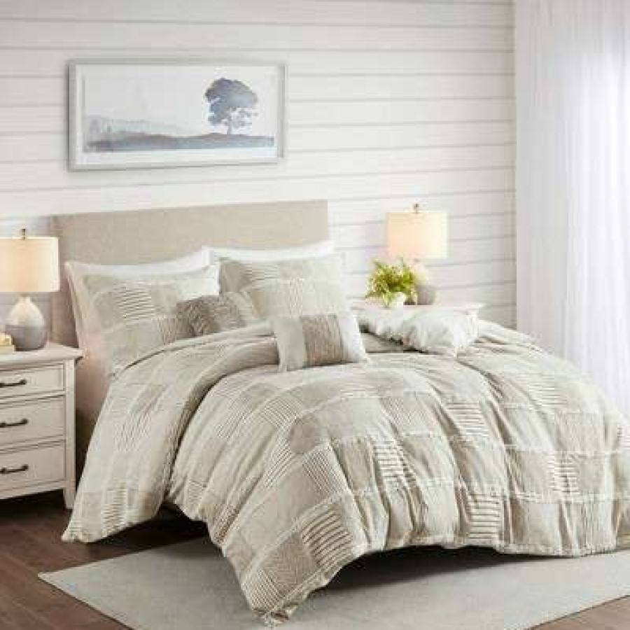 Comforter Bedding Sets * | Best Pirce Madison Park Raven Cotton Clipped Comforter Set