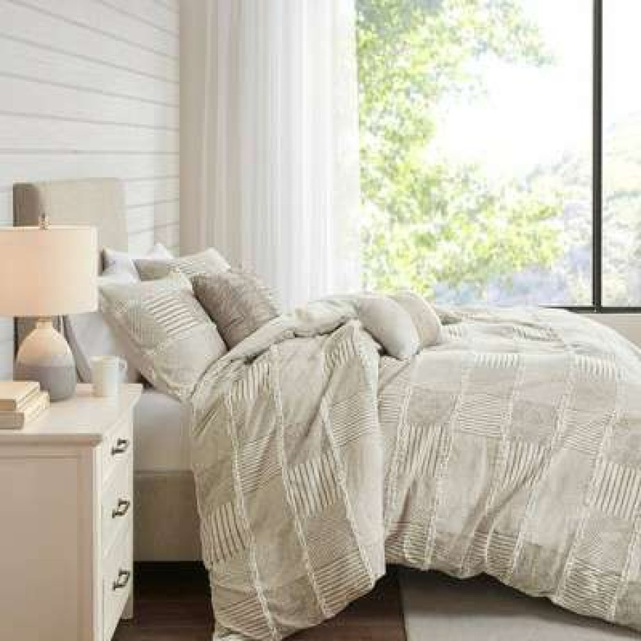 Comforter Bedding Sets * | Best Pirce Madison Park Raven Cotton Clipped Comforter Set