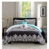 Comforter Bedding Sets * | Best Pirce Intelligent Design Annie Comforter Set Black/Aqua