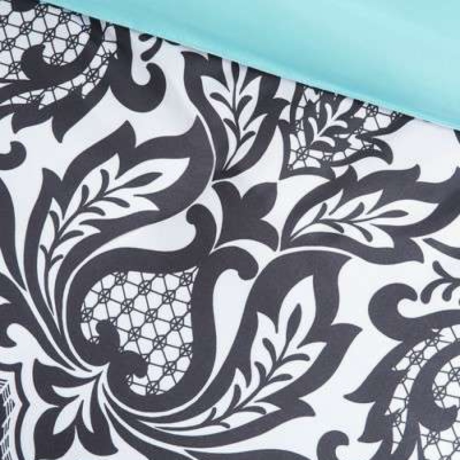 Comforter Bedding Sets * | Best Pirce Intelligent Design Annie Comforter Set Black/Aqua