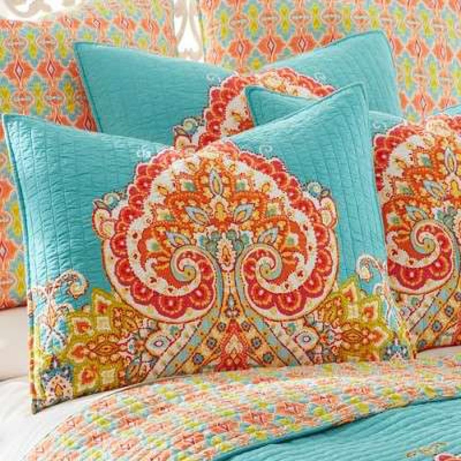 Quilt Bedding Sets * | Best Pirce Mariska Damask Quilt And Pillow Sham Set Levtex Home