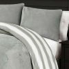 Comforter Bedding Sets * | Hot Sale Lush Decor Plush Stripe Comforter Set Gray Lush Decor