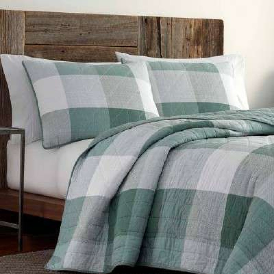 Quilt Bedding Sets * | Best Reviews Of Boulder Plaid Reversible Quilt & Sham Set Eddie Bauer