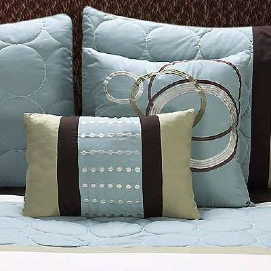 Comforter Bedding Sets * | Wholesale Jeffrey Comforter Set Riverbrook Home Sage/Ivory/Blue