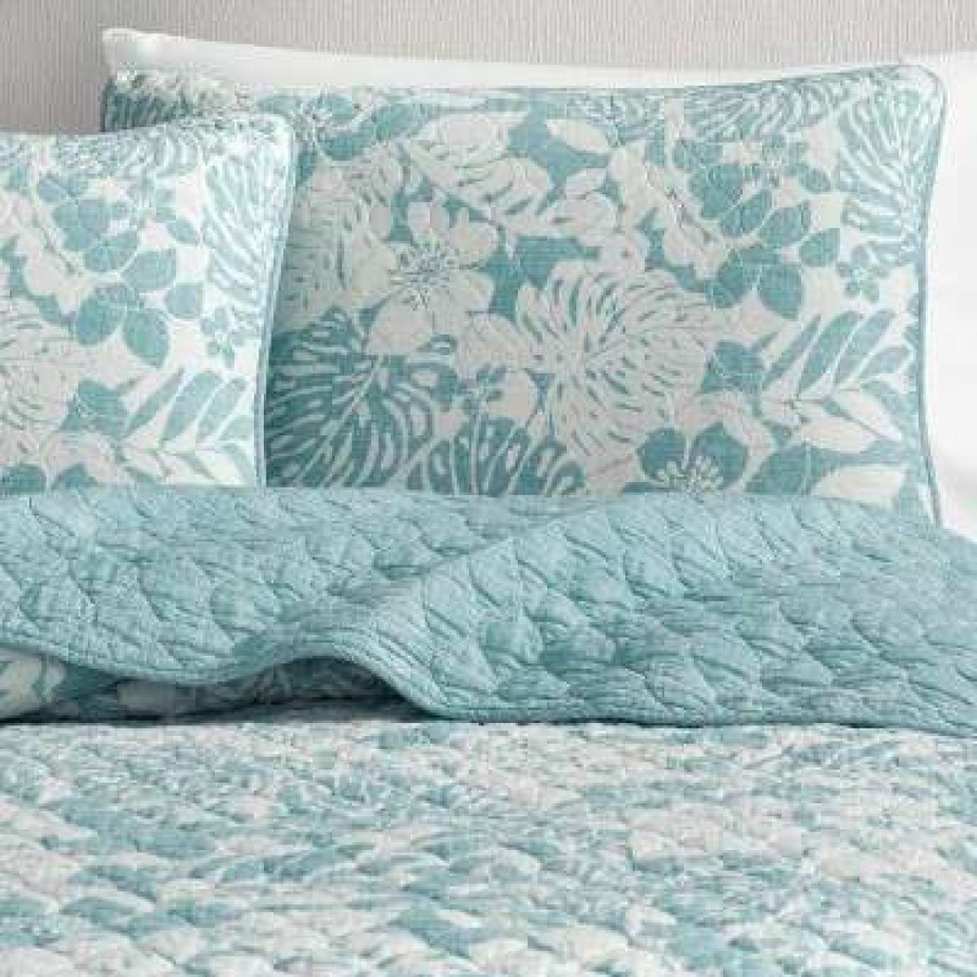 Quilt Bedding Sets * | Brand New Laguna Beach Quilt & Sham Set Tommy Bahama Turquoise