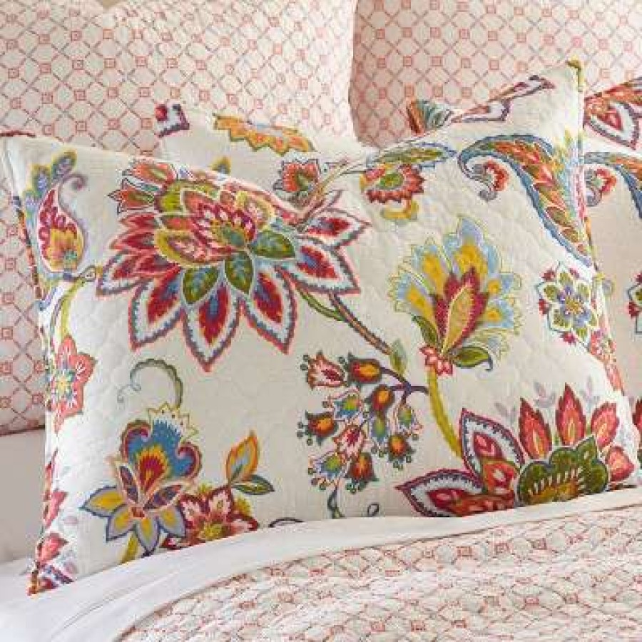 Quilt Bedding Sets * | Promo Palladium Floral Quilt And Pillow Sham Set Levtex Home