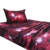 Duvet Cover Bedding Sets * | Coupon 3 Pcs Polyester Galaxy Sky Cosmos Night Bedding Sets Twin Red Piccocasa