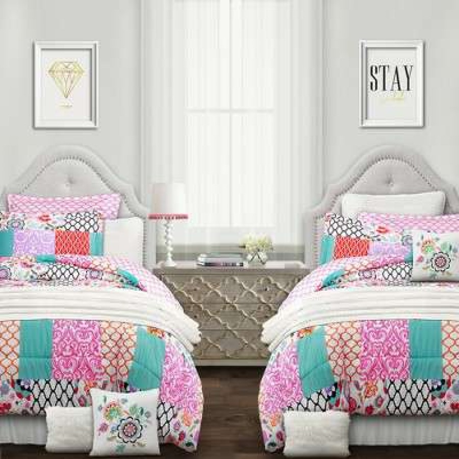 Comforter Bedding Sets * | Outlet Lush Decor Patchwork Brookdale Comforter Set Lush Decor