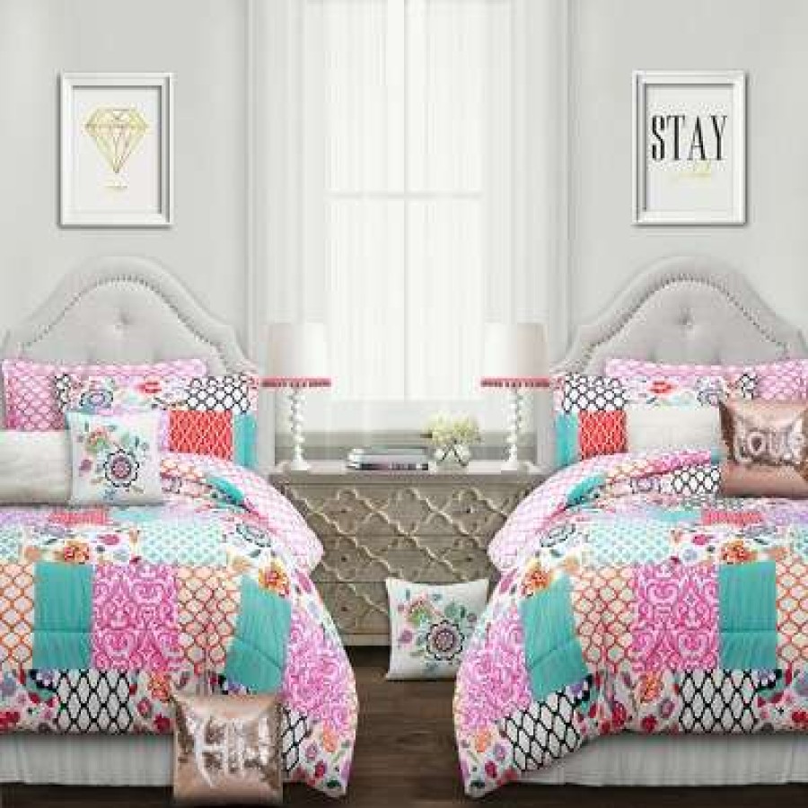 Comforter Bedding Sets * | Outlet Lush Decor Patchwork Brookdale Comforter Set Lush Decor