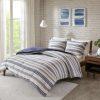 Comforter Bedding Sets * | Budget Urban Habitat Mason Stripe Print Ultra Soft Cotton Blend Jersey Knit Comforter Set