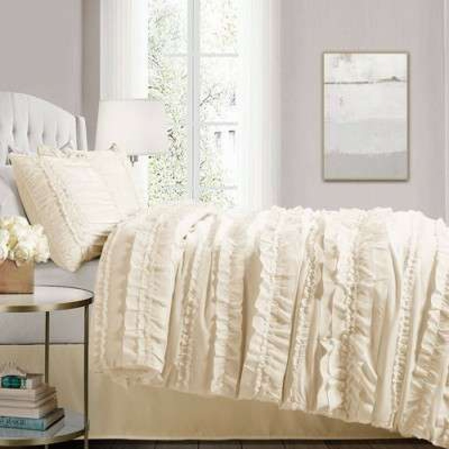 Comforter Bedding Sets * | Best Reviews Of Lush Decor Belle Ruffle 4Pc Comforter Set Lush Decor