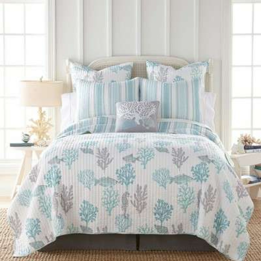 Quilt Bedding Sets * | Best Reviews Of Cape Coral Quilt And Pillow Sham Set Levtex Home