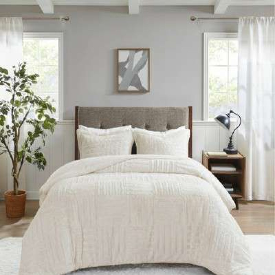 Comforter Bedding Sets * | Top 10 Madison Park Polar Brushed Faux Fur Comforter Mini Set