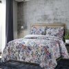 Duvet Cover Bedding Sets * | Coupon Floris Digital Printed Oversized Velvet Duvet Cover Set Tribeca Living Cream