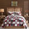 Quilt Bedding Sets * | Buy Woolrich Tulsa Oversized Plaid Print Cotton Quilt Set Red/Gray