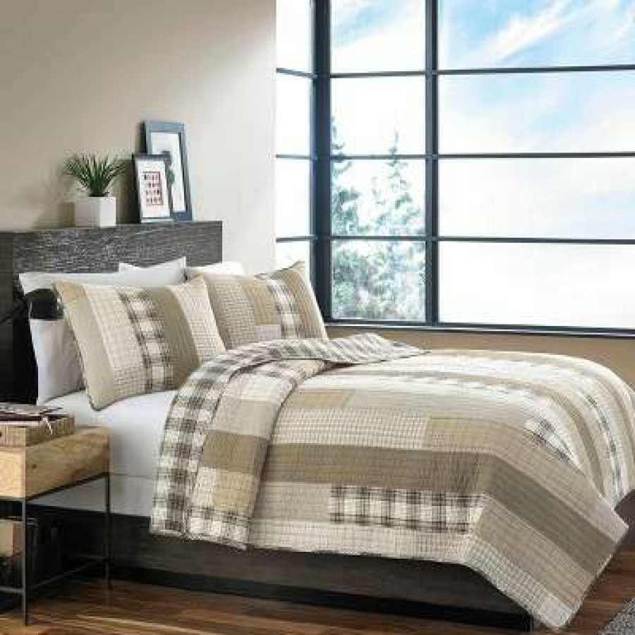 Quilt Bedding Sets * | Outlet Brown Fairview Quilt Set Eddie Bauer