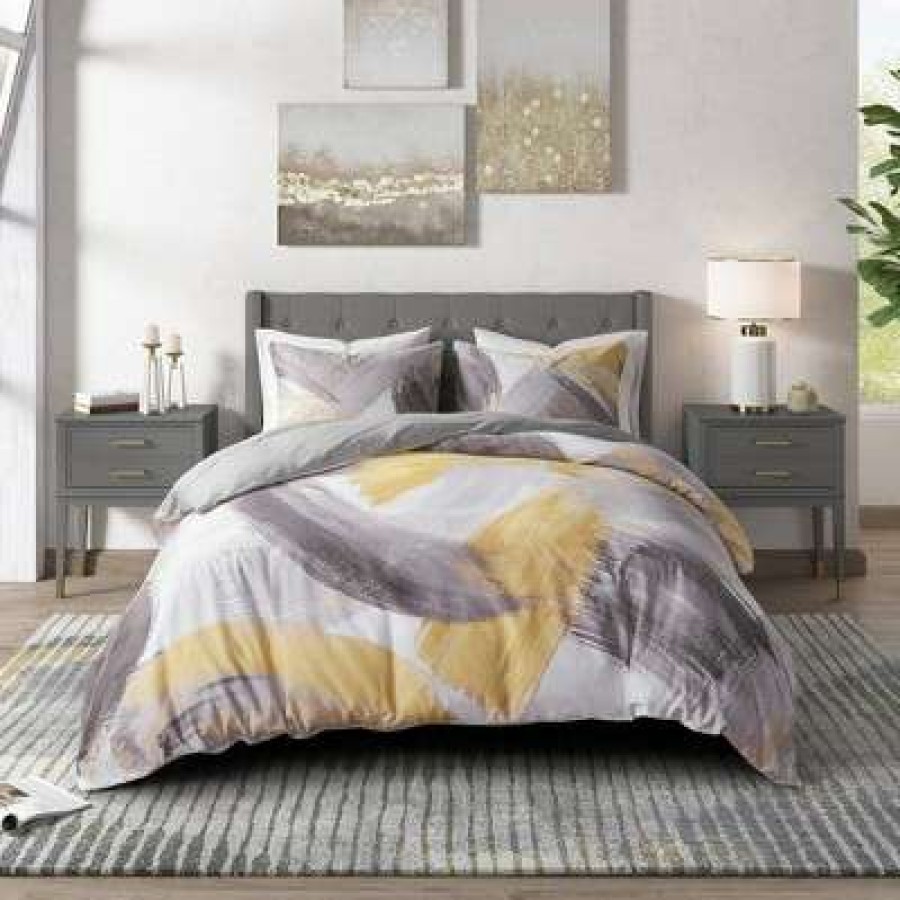 Duvet Cover Bedding Sets * | Hot Sale Andie Cotton Printed Duvet Cover Set Cosmoliving By Cosmopolitan